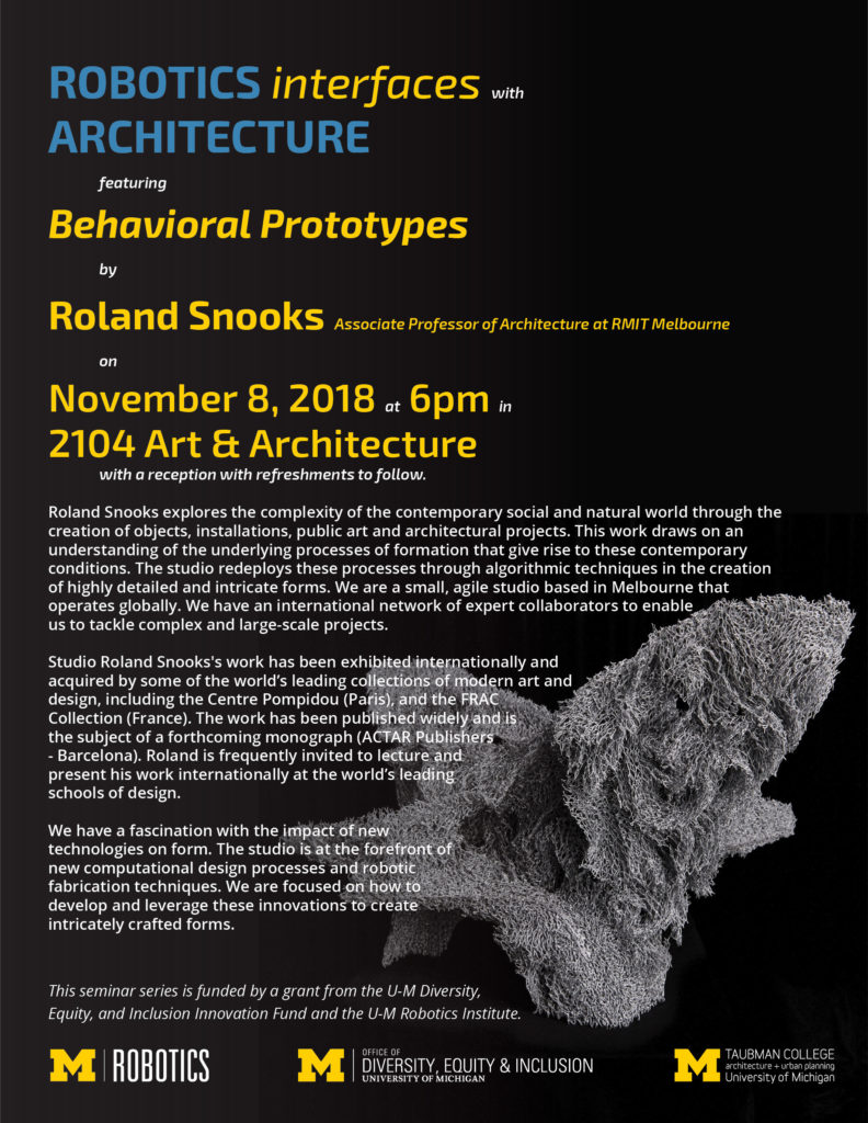 Roland Snooks seminar poster