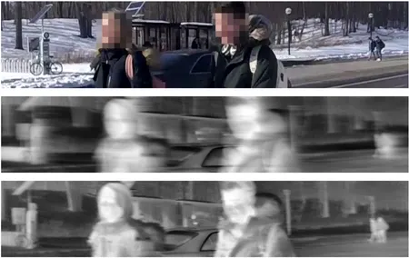 A deblurred thermal video.