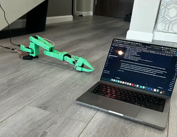 Chad Brouze at the LeRobot Worldwide Hackathon