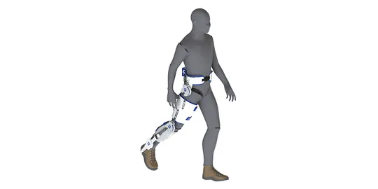 A robotic exoskeleton.