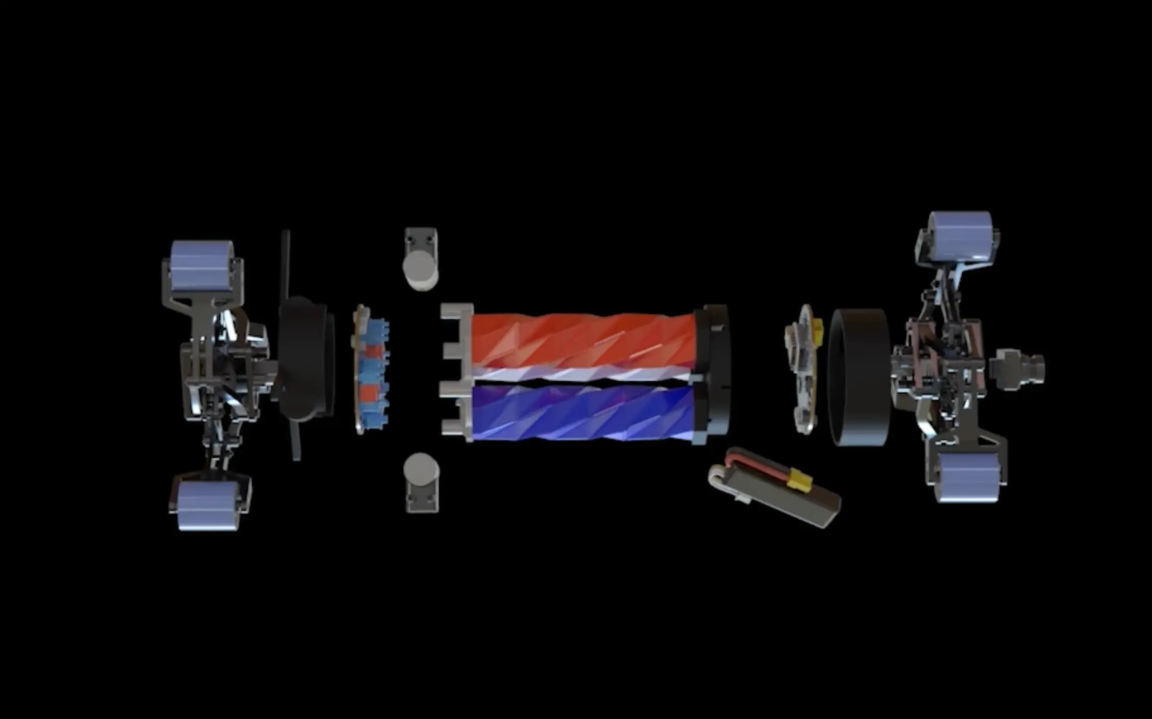 The SPPIRO robot, a soft origami in-pipe robot, shown inside a section of pipe.