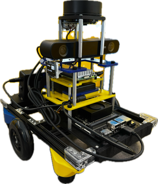 Upgraded mBot with LiDAR and camera sensors