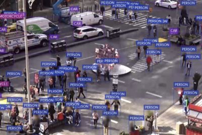 computer vision of Times Square webcam